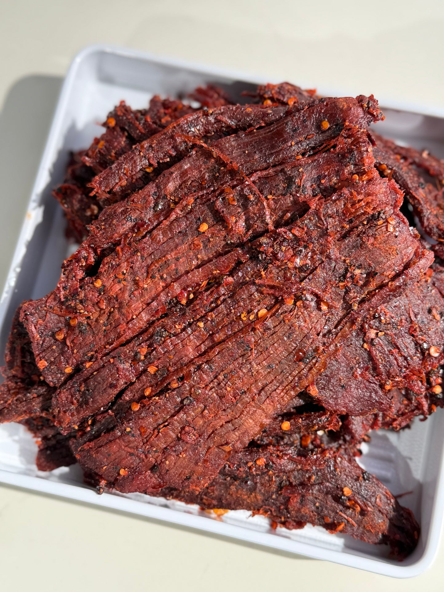 A06: Spicy Flank Steak Beef Jerky - Khô Bò Pháp Cay Tiêu