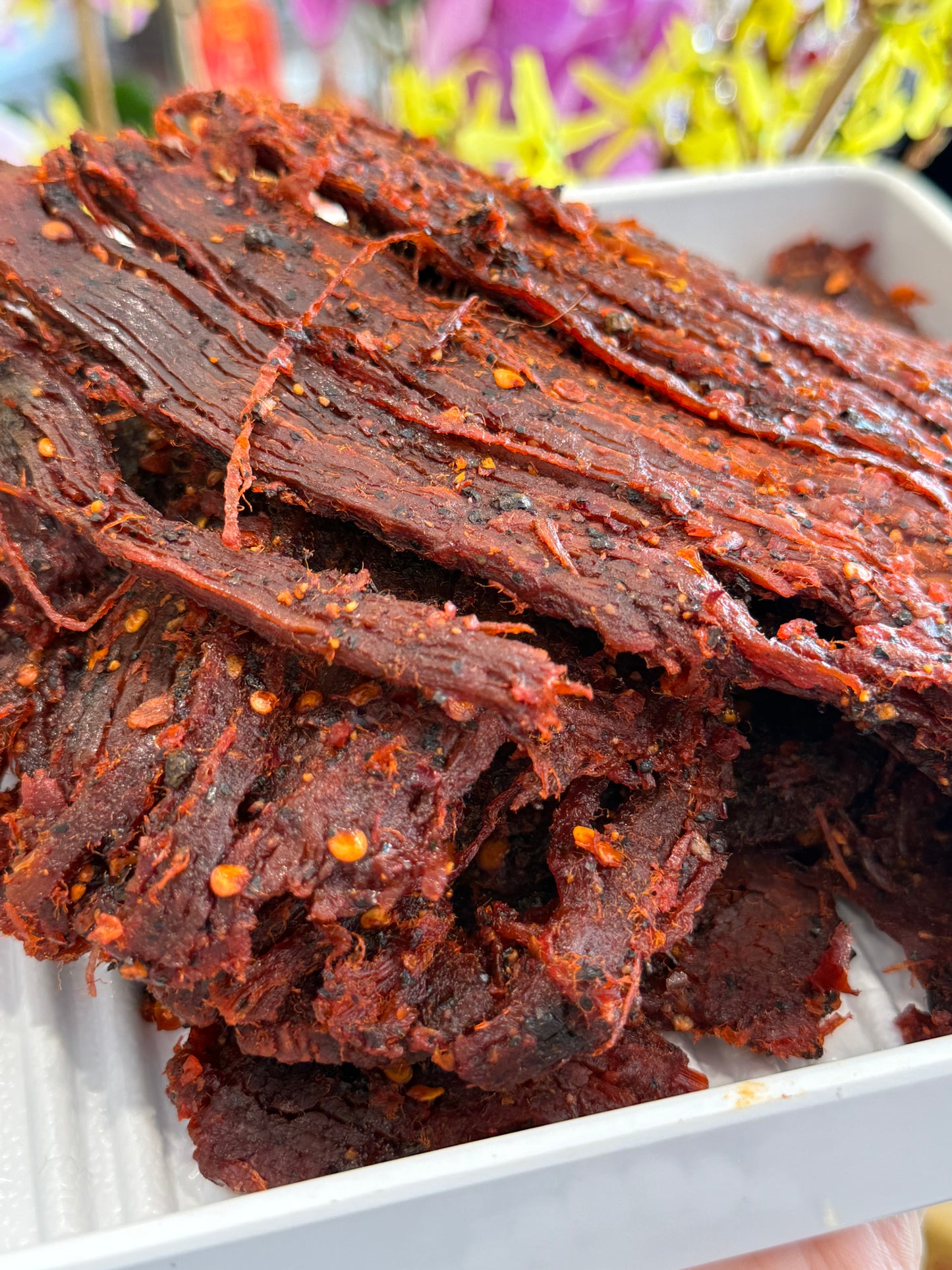 A06: Spicy Flank Steak Beef Jerky - Khô Bò Pháp Cay Tiêu