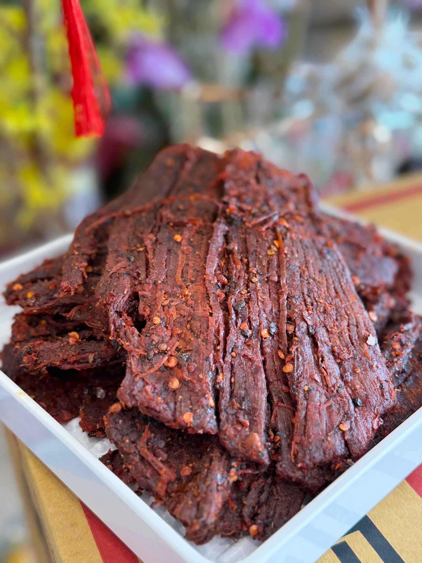 A06: Spicy Flank Steak Beef Jerky - Khô Bò Pháp Cay Tiêu