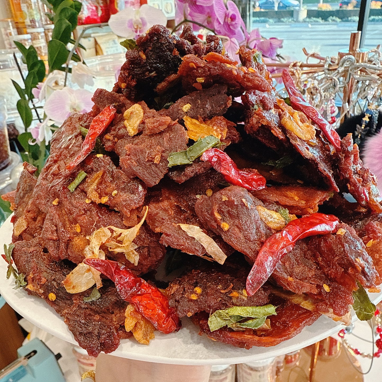 A88: Garlic Beef Jerky & Thai Leave favor - Khô Bò Cháy Tỏi Lá Chanh