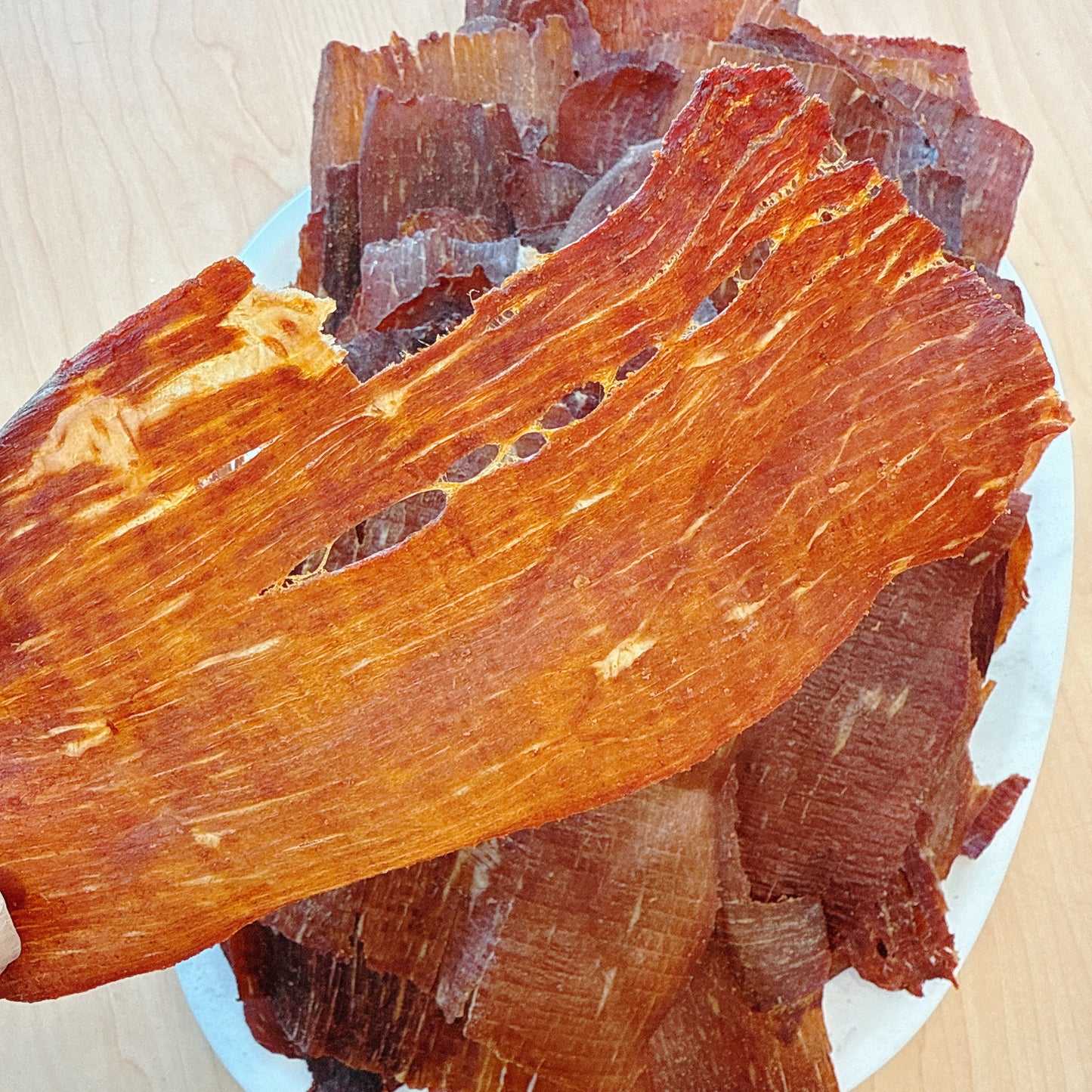 A68 : spicy Thin Crispy Original Beef Jerky - Khô Bò cay mỏng giòn tan (0.5 lb )