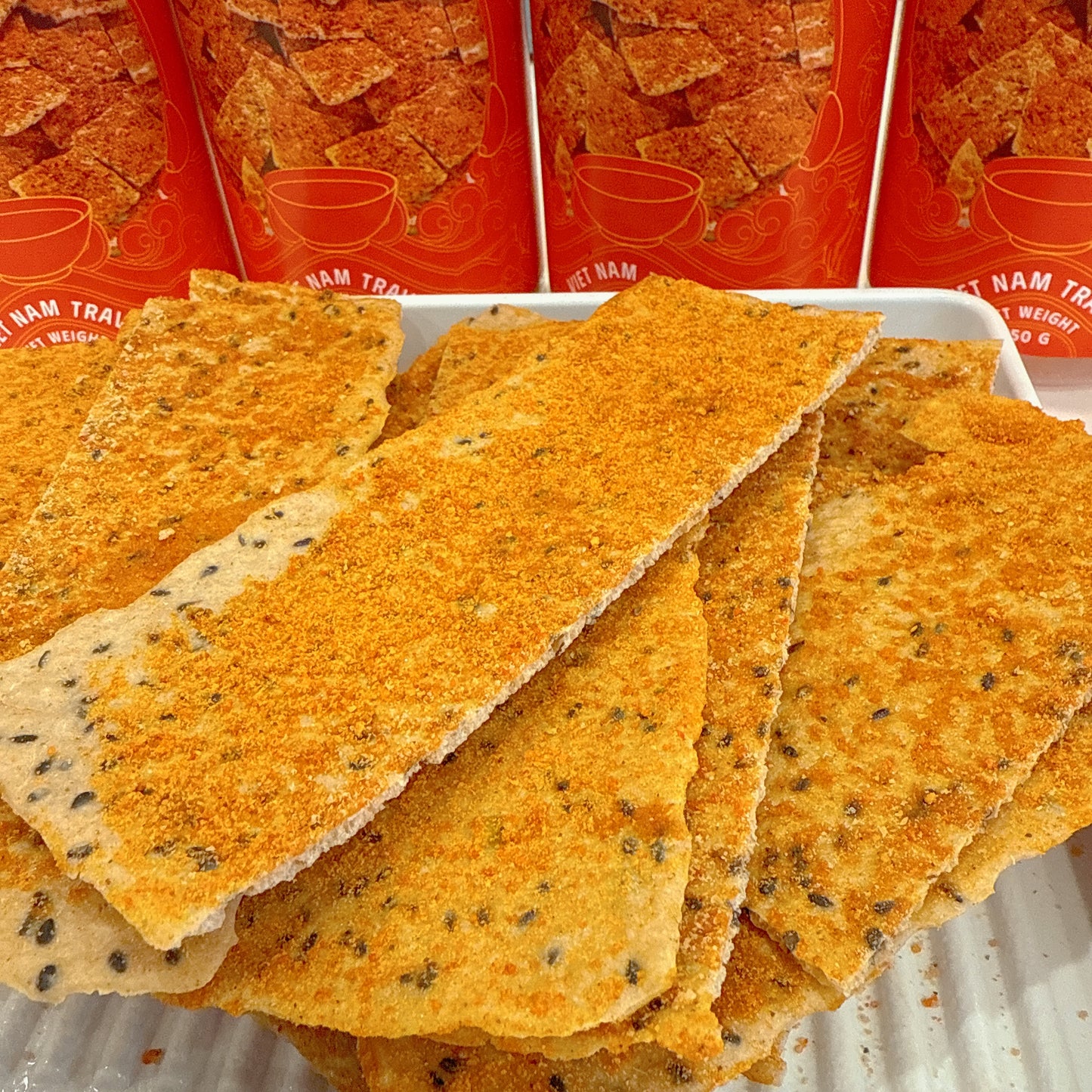 E38 : Bake Rice & Spicy Shirmp Sauce- Bánh Tráng Nướng Sốt Tôm Cay