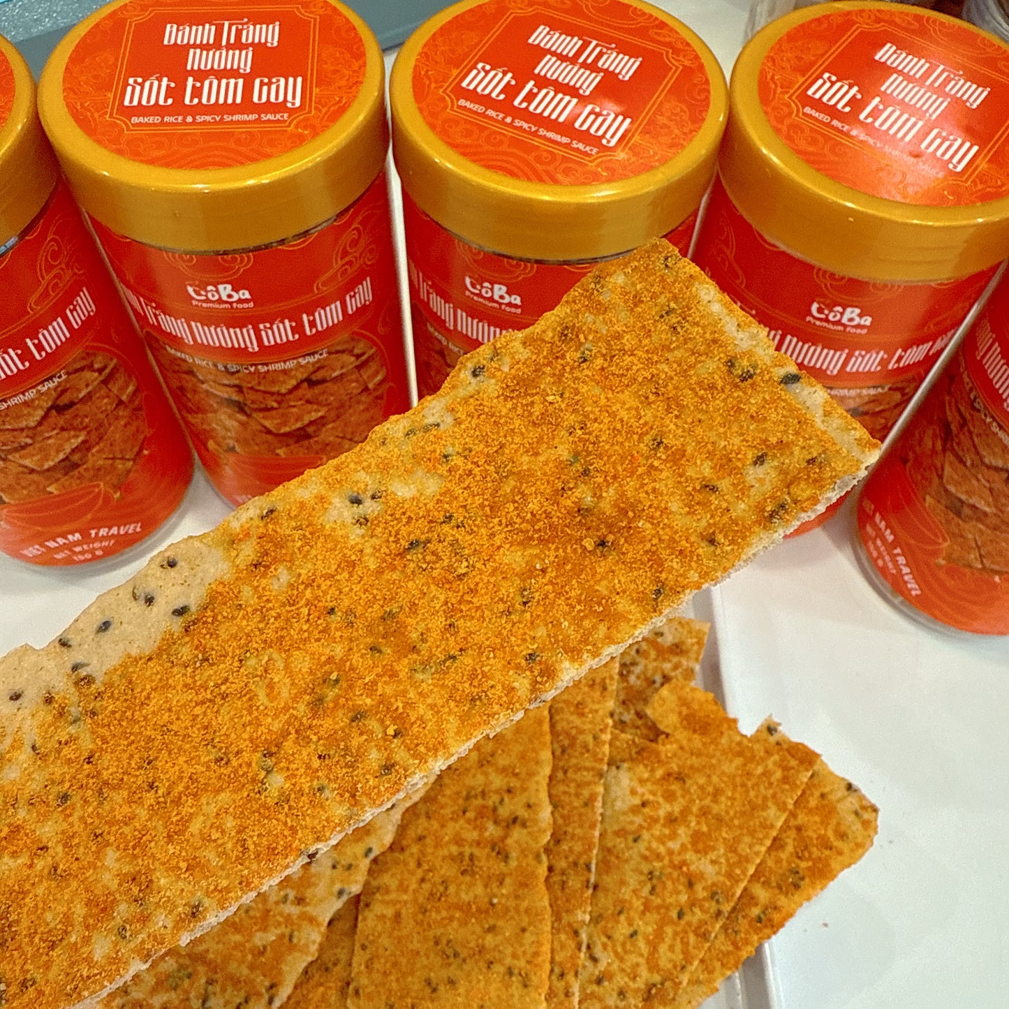 E38 : Bake Rice & Spicy Shirmp Sauce- Bánh Tráng Nướng Sốt Tôm Cay