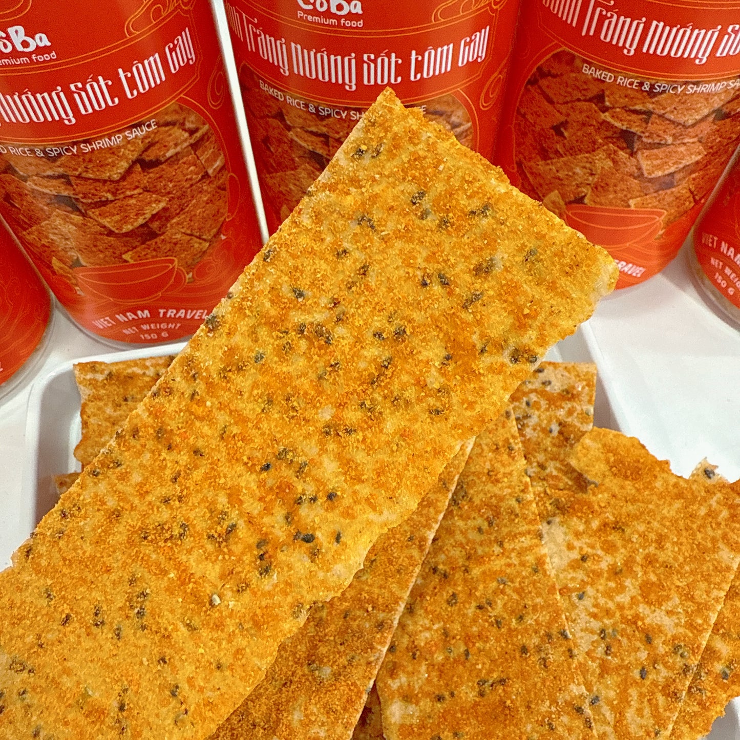 E38 : Bake Rice & Spicy Shirmp Sauce- Bánh Tráng Nướng Sốt Tôm Cay