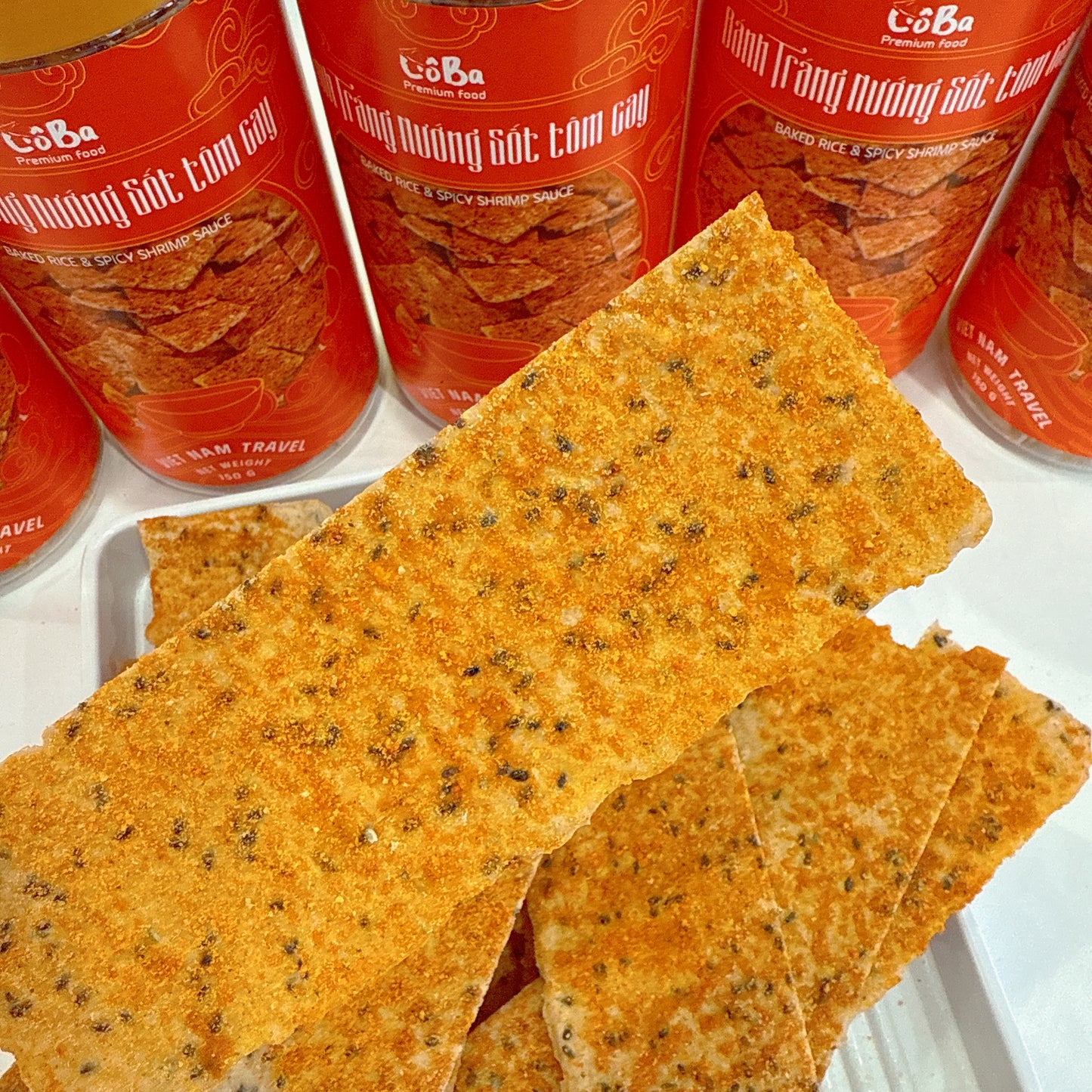 E38 : Bake Rice & Spicy Shirmp Sauce- Bánh Tráng Nướng Sốt Tôm Cay
