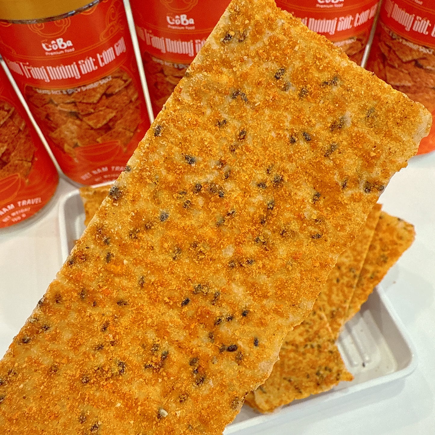 E38 : Bake Rice & Spicy Shirmp Sauce- Bánh Tráng Nướng Sốt Tôm Cay