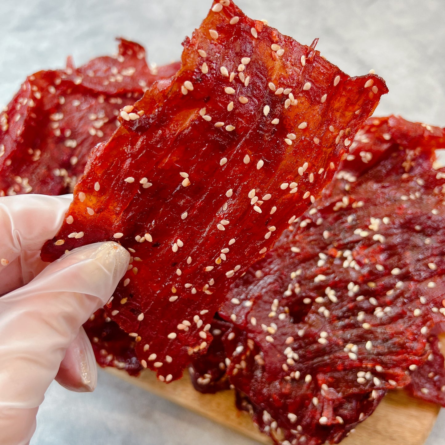 A04-BBQ Sesame Fruit Favor - Khô Bò BBQ Mè Ướp Nước Trái Cây (Ăn Gỏi Đu Đủ).