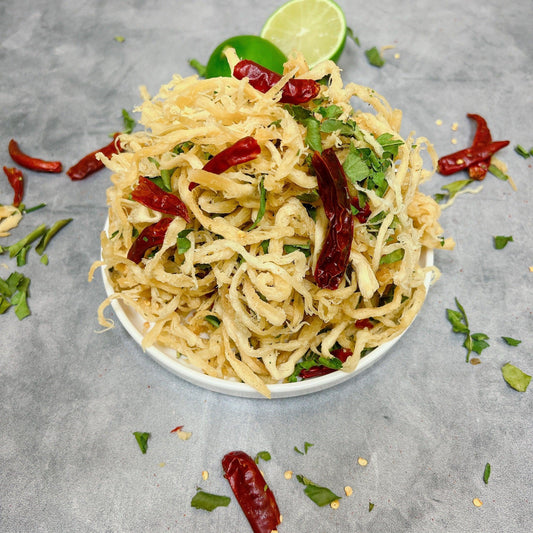 B17-Shredded Dried Squid & Thai Lemon leaf-Khô Mực Sợi Lá Chanh