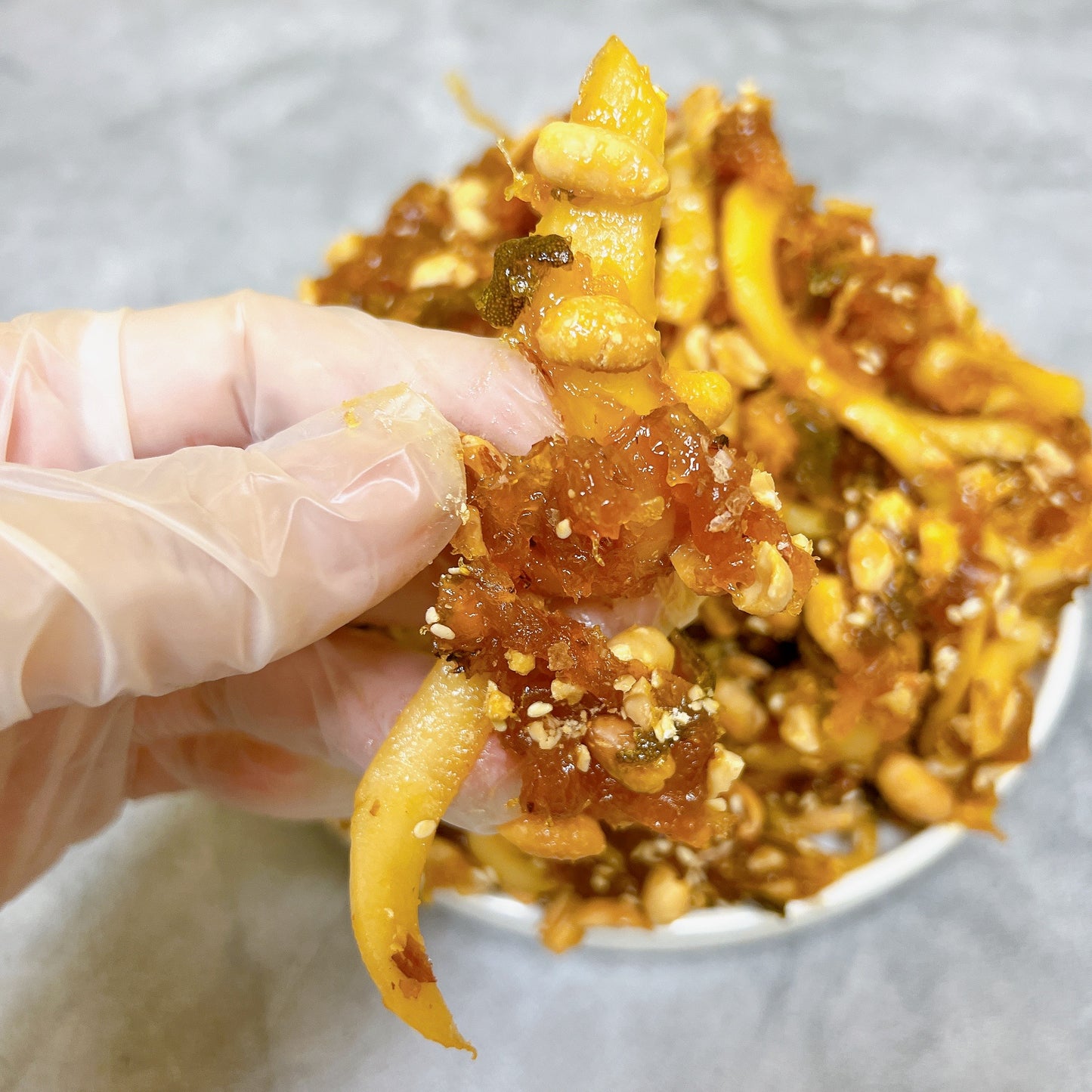C23-Pineapple Mix Young Coconut ,Kumquat& Peanut - Khóm Mix Dừa Non,Tắc &Đậu Phộng  Chua Ngọt