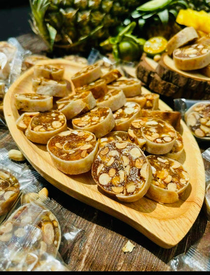 C09-Pineapple Candy Roll With Young Coconut & Peanuts - Kẹo Khóm Cuộn Dừa Non Đậu Phộng