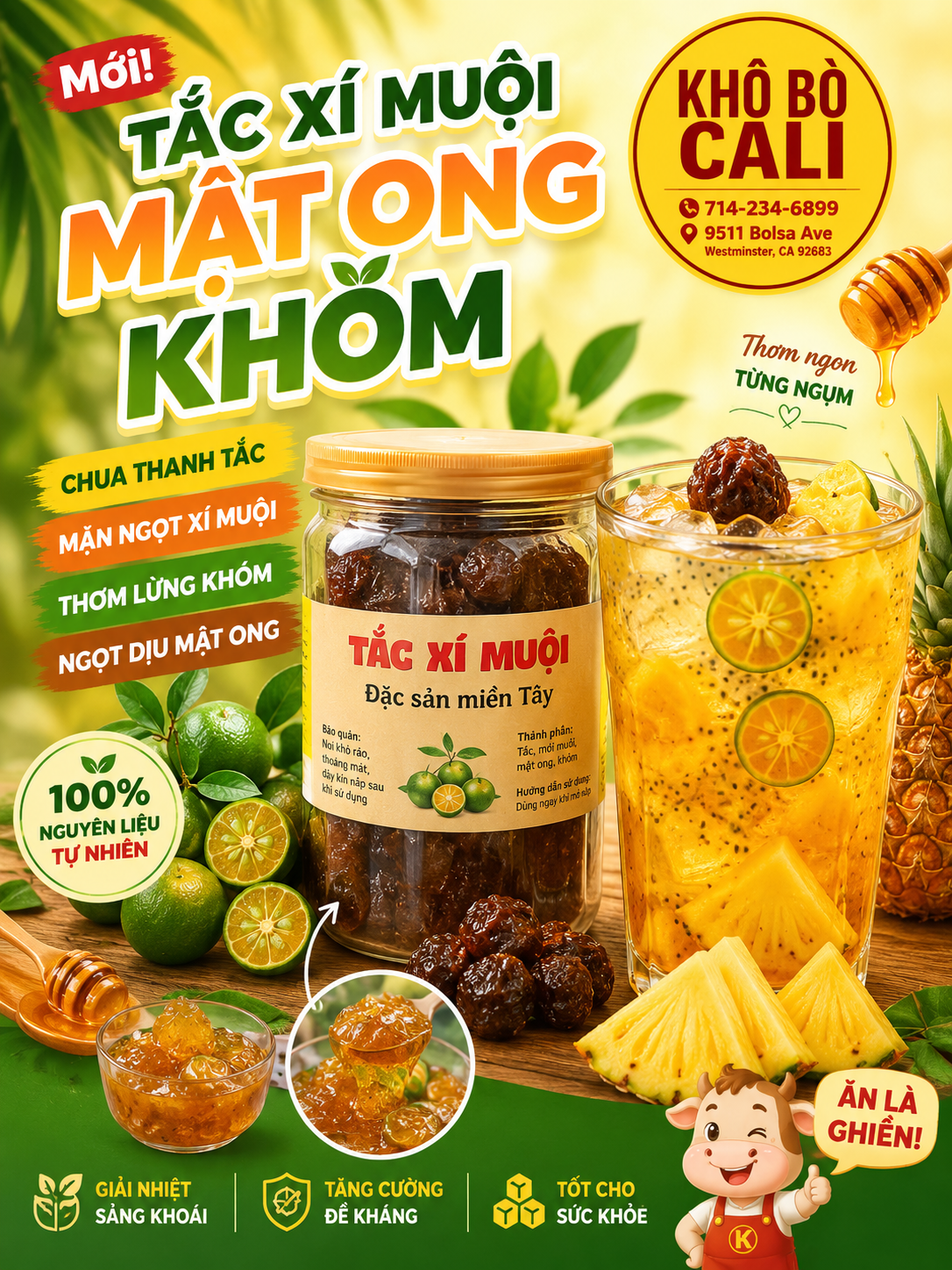 E66 : Kumquat, Plum, and Pineapple Jam- Tắc Xí Muội Mật Ong Khóm