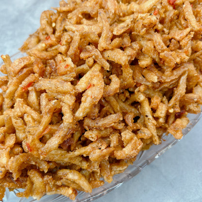 B27- Crispy Dried Anchovies With Garlic And Spicy Chili-Cá Cơm Sấy Giòn cháy Tỏi Ớt Cay