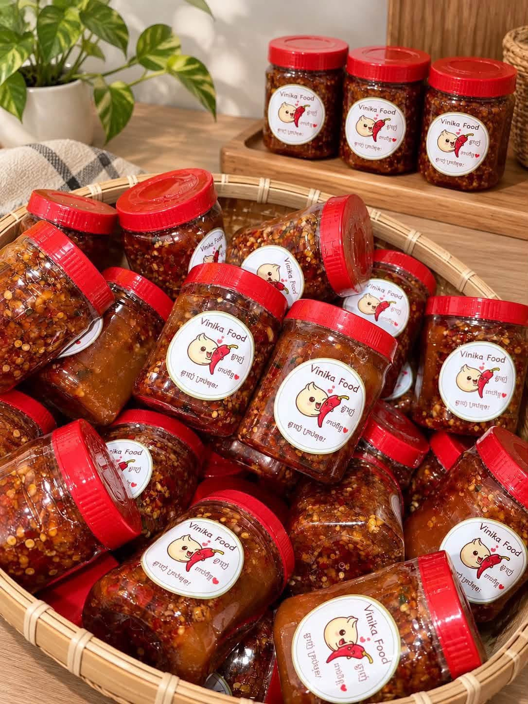 E66: Cambodian Chili Salt with Dried Shrimp- MUỐI ỚT TÔM KHÔ CAMPUCHIA