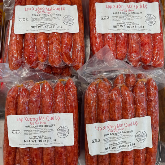 A 38 : Pork &Chicken  Sausages - Lạp Xưởng Gà & Heo