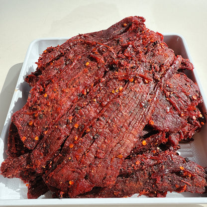 A06: Spicy Flank Steak Beef Jerky - Khô Bò Pháp Cay Tiêu