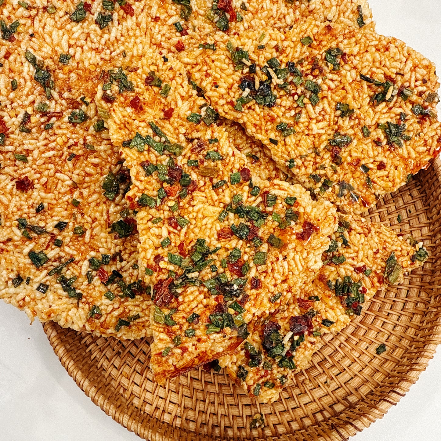 E66: Spicy Cripsy Rice with green onion fish sauce- Cơm Cháy Mắm Hành Cay