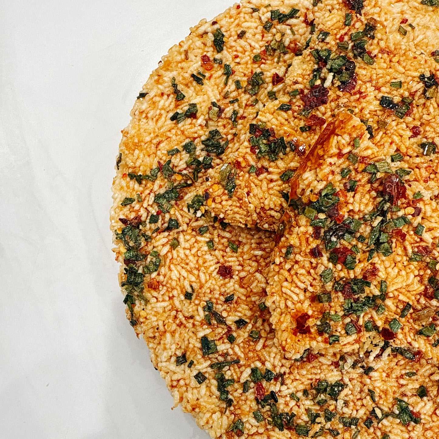 E66: Spicy Cripsy Rice with green onion fish sauce- Cơm Cháy Mắm Hành Cay