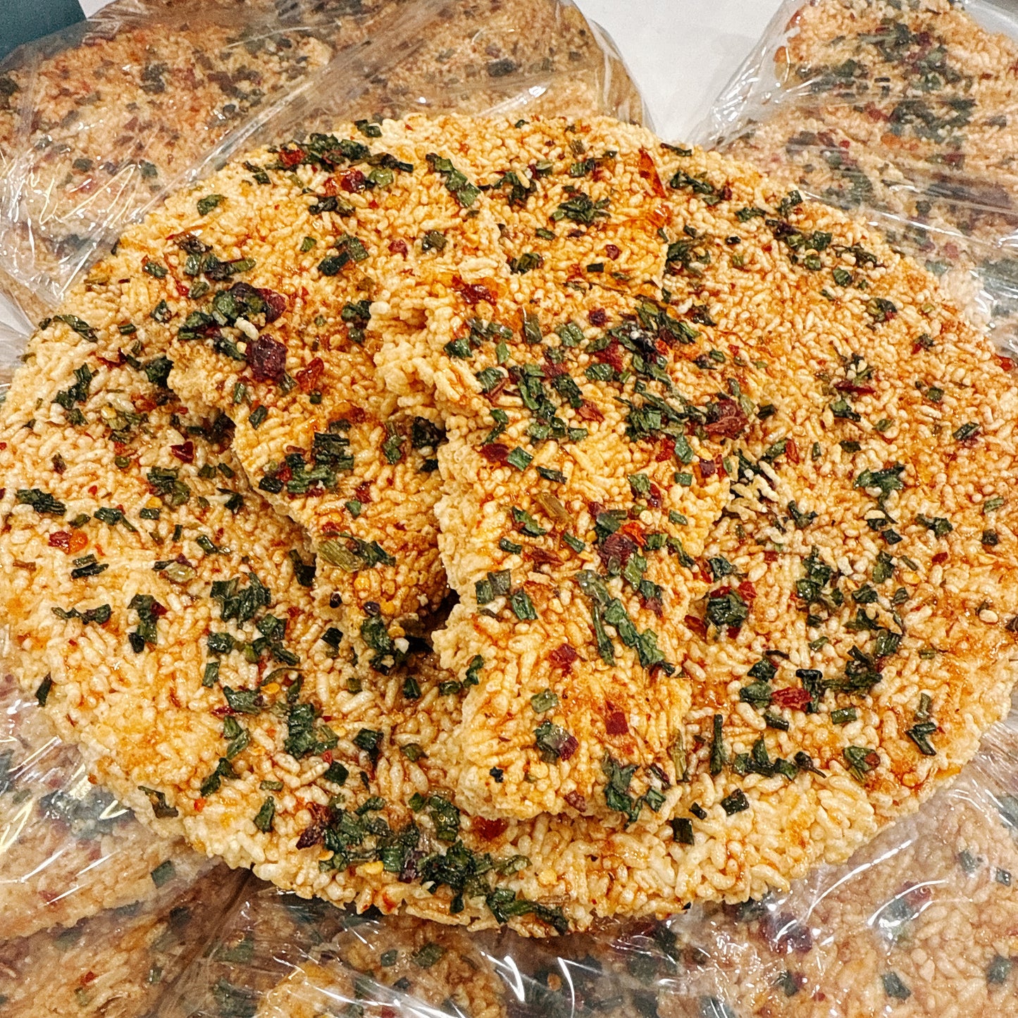 E66: Spicy Cripsy Rice with green onion fish sauce- Cơm Cháy Mắm Hành Cay