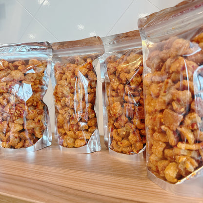 E77: Spicy Crispy Garlic Pork Skin - Da Heo Lắc Mắm Tỏi Ớt Giòn Cay
