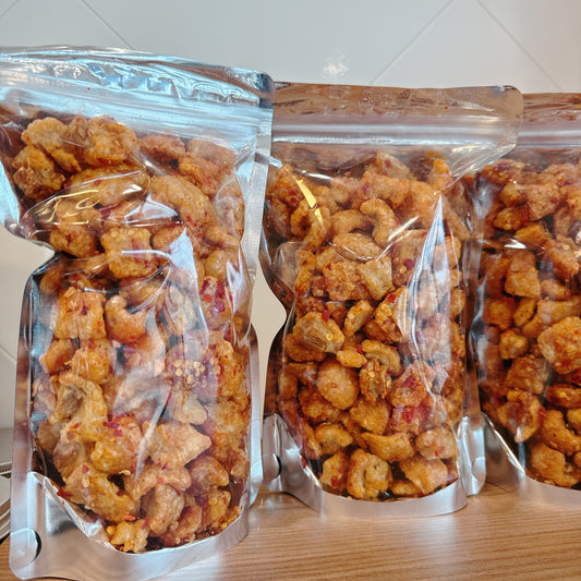 E77: Spicy Crispy Garlic Pork Skin - Da Heo Lắc Mắm Tỏi Ớt Giòn Cay