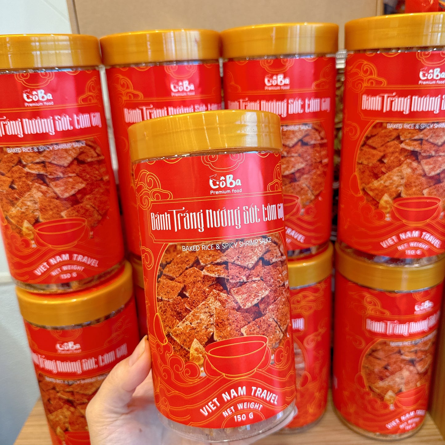 E38 : Bake Rice & Spicy Shirmp Sauce- Bánh Tráng Nướng Sốt Tôm Cay