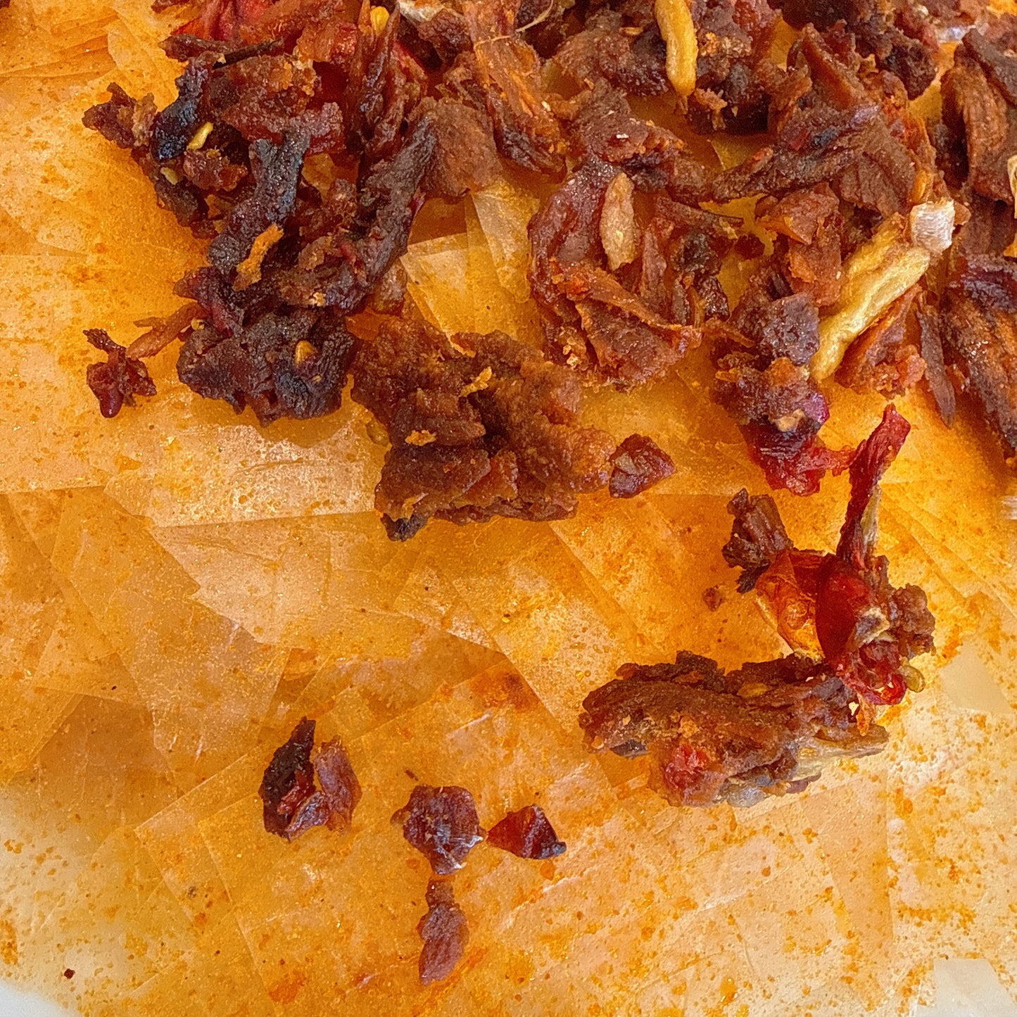Garlic Rice Paper With Spicy Garlic Beef Jerky - Bánh Tráng Tỏi Cay Khô Bò Cháy Tỏi