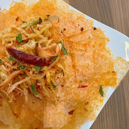 Tomyum Rice Paper with lemon leaf Squid - Bánh Tráng Tomyum Khô Mực Lá Chanh