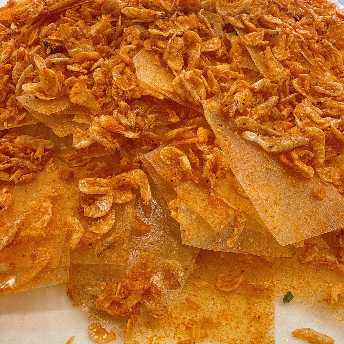 Spicy Rice Paper With Crispy Shirmp- Bánh Tráng Tôm Khô Cháy Giòn