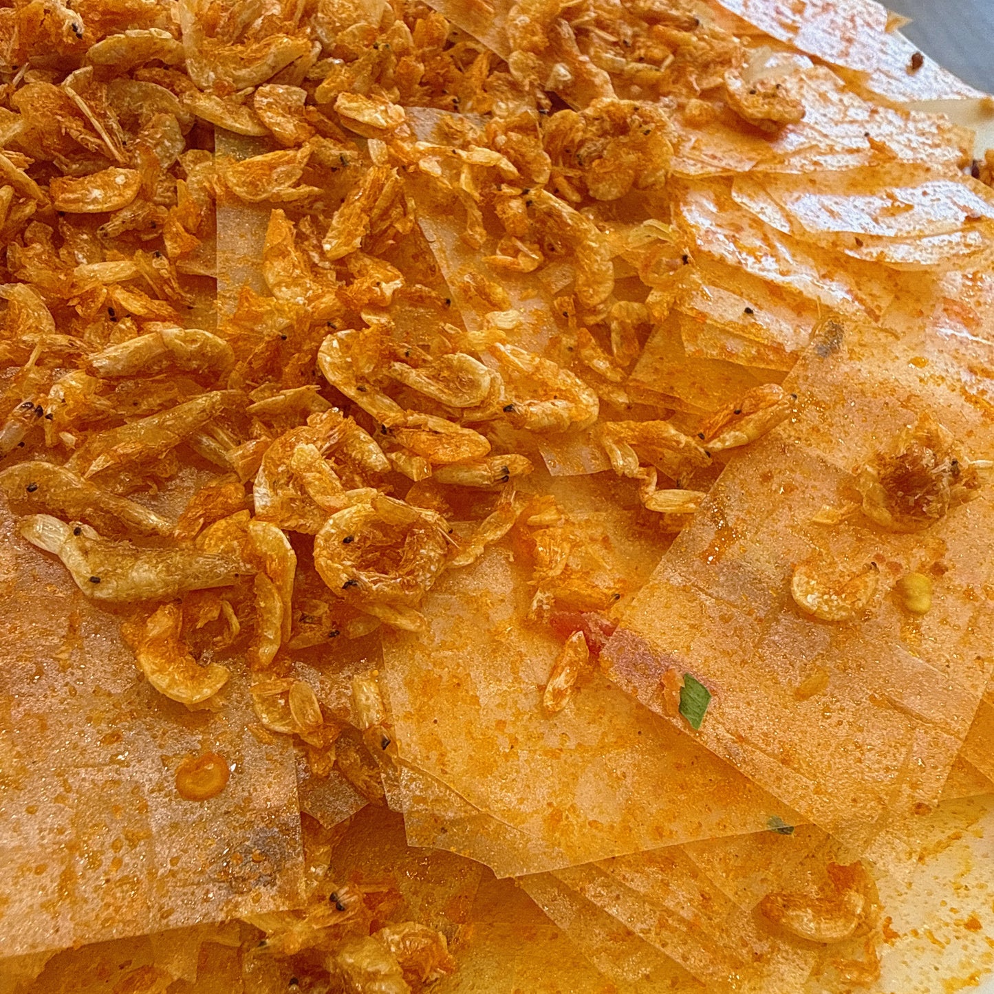 Spicy Rice Paper With Crispy Shirmp- Bánh Tráng Tôm Khô Cháy Giòn