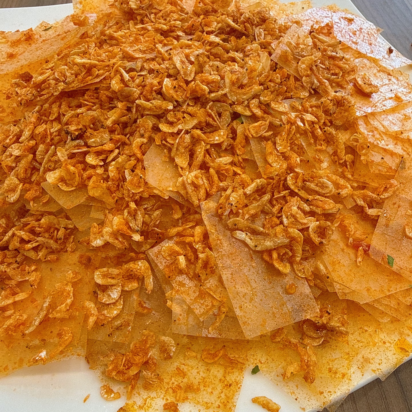 Spicy Rice Paper With Crispy Shirmp- Bánh Tráng Tôm Khô Cháy Giòn