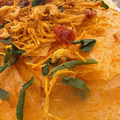 Rice Paper With Spicy Chicken Lemon Leaf - Bánh Tráng Siêu Cay Khô Gà Lá Chanh