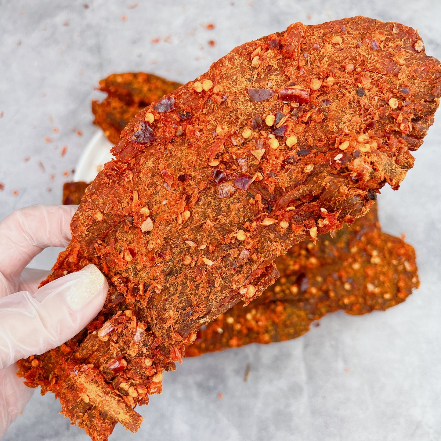 A15-Spicy Lemongrass Beef Jerky - Khô Bò Xả Cay Miếng