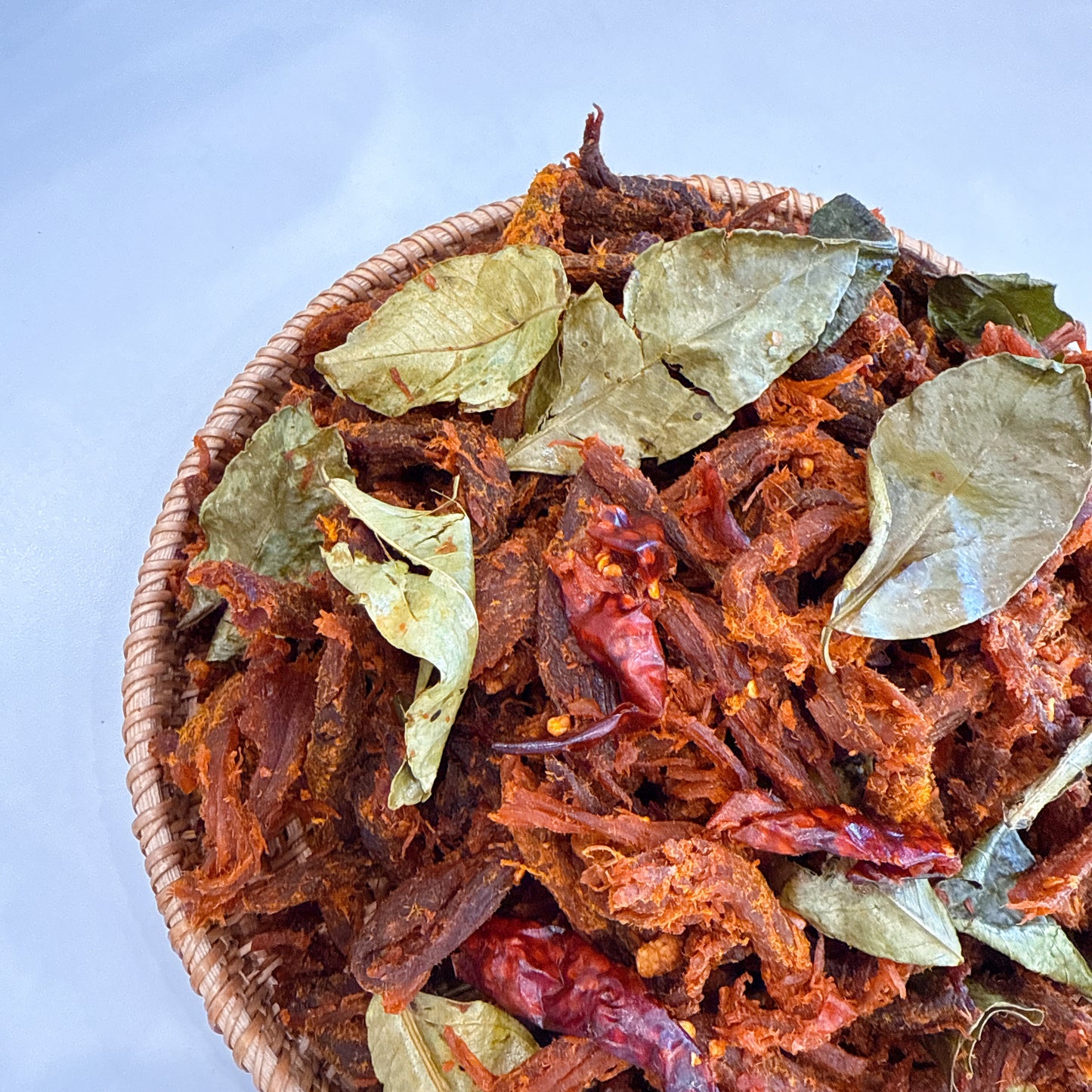 A66: Spicy Garlic & Lemon Leaf Beef Jerky - Khô Bò Sợi Tỏi Lá Chanh