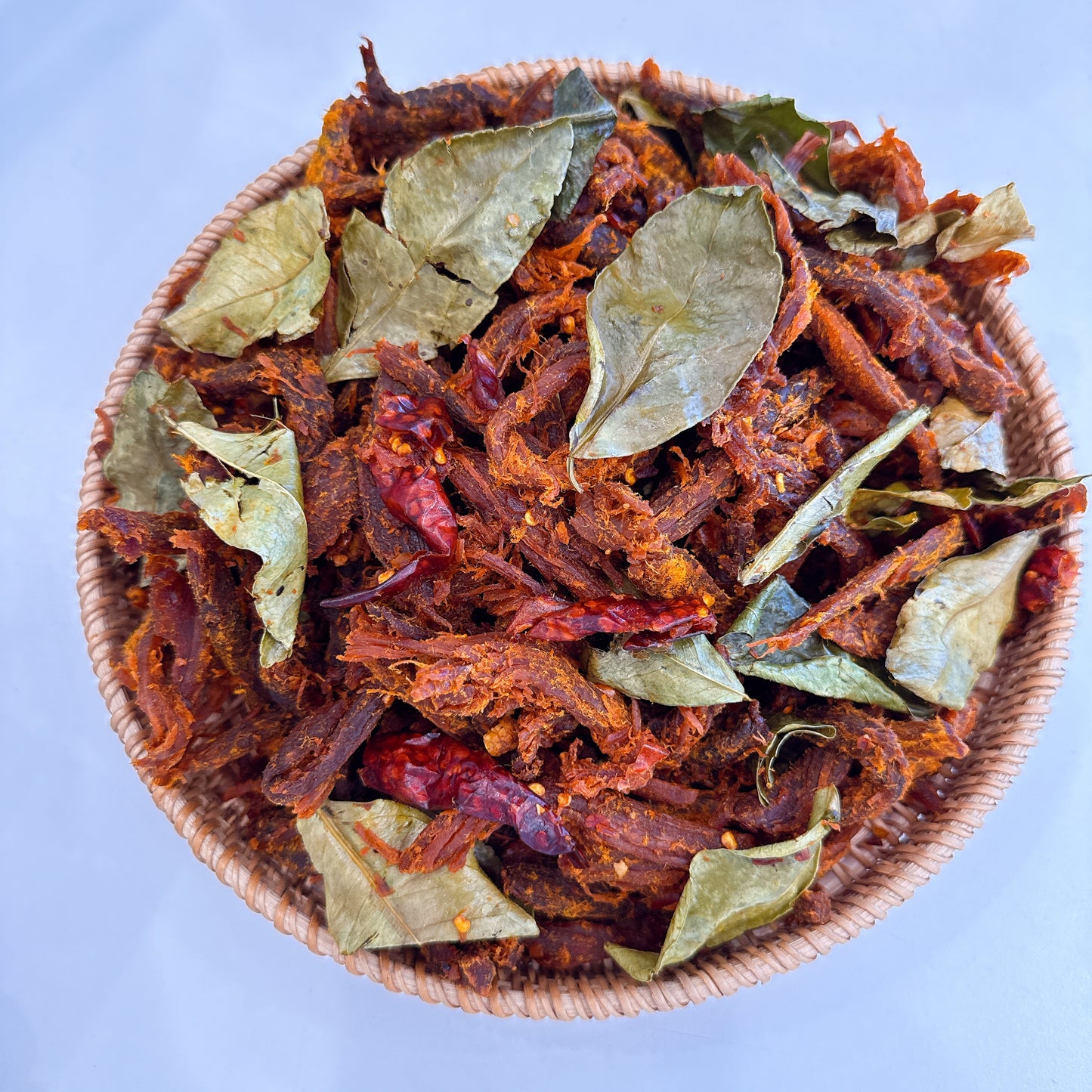 A66: Spicy Garlic & Lemon Leaf Beef Jerky - Khô Bò Sợi Tỏi Lá Chanh