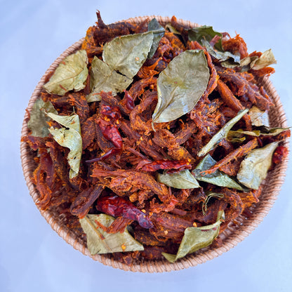 A66: Spicy Garlic & Lemon Leaf Beef Jerky - Khô Bò Sợi Tỏi Lá Chanh
