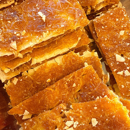 E61 :Mango Ginger Crispy Cake - Xoài Gừng Kẹp  Bánh Phồng Giòn