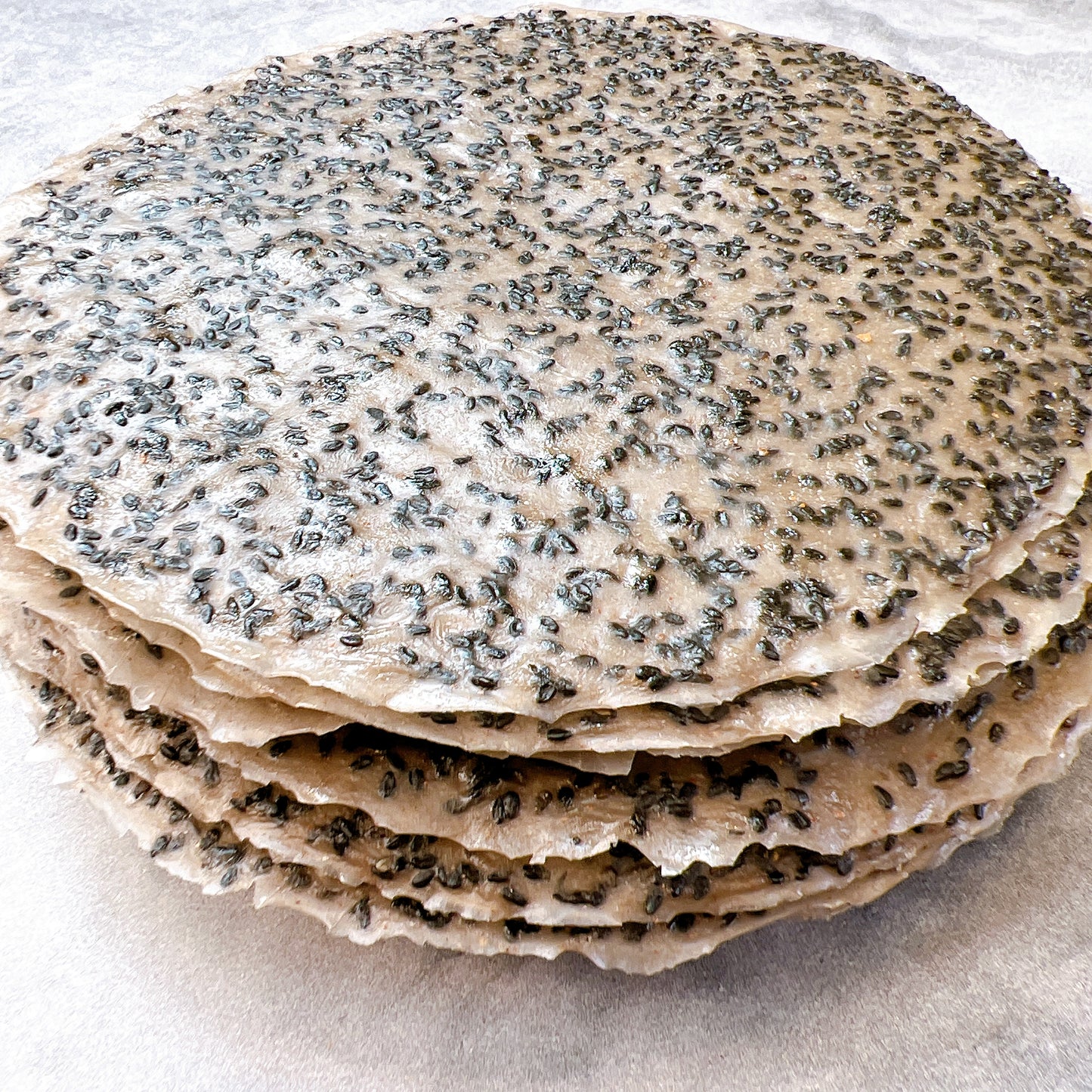 E08-Coconut Sesame Rice Paper- Bánh Tráng Nướng Mè Đen Cốt dừa