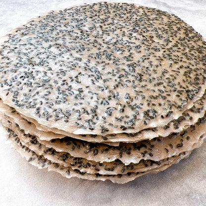 E08-Coconut Sesame Rice Paper- Bánh Tráng Nướng Mè Đen Cốt dừa