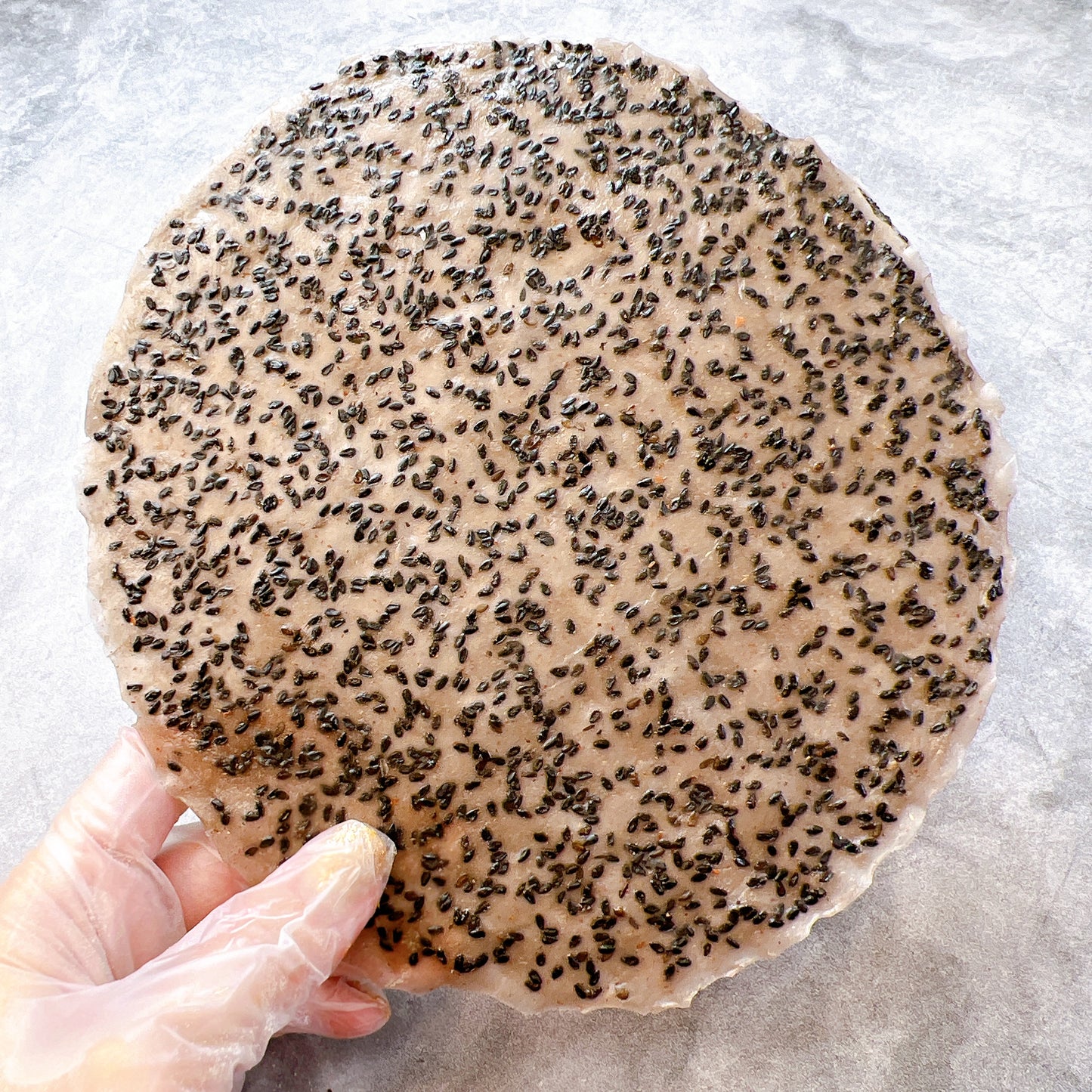 E08-Coconut Sesame Rice Paper- Bánh Tráng Nướng Mè Đen Cốt dừa