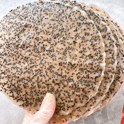 E08-Coconut Sesame Rice Paper- Bánh Tráng Nướng Mè Đen Cốt dừa
