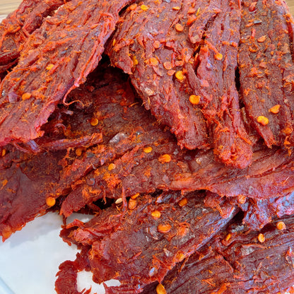 A56: Mild Flank Steak Beef Jerky- Khô Bò Pháp Cay Ớt Thượng Hạng Cay Ítn