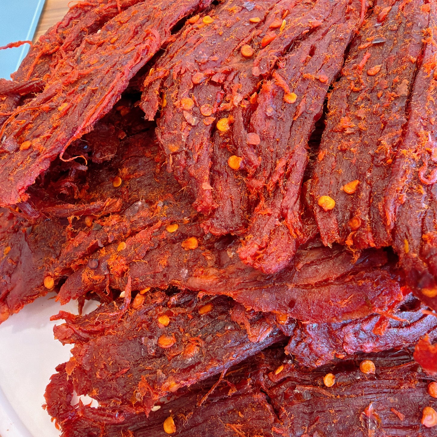 A56: Mild Flank Steak Beef Jerky- Khô Bò Pháp Cay Ớt Thượng Hạng Cay Ítn