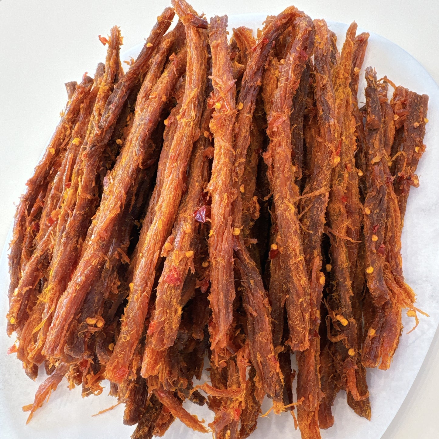 C28:Spicy Garlic Beef Jerky- Khô Bò Cháy Tỏi Cay