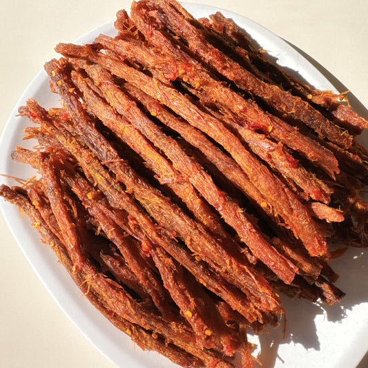 C28:Spicy Garlic Beef Jerky- Khô Bò Cháy Tỏi Cay