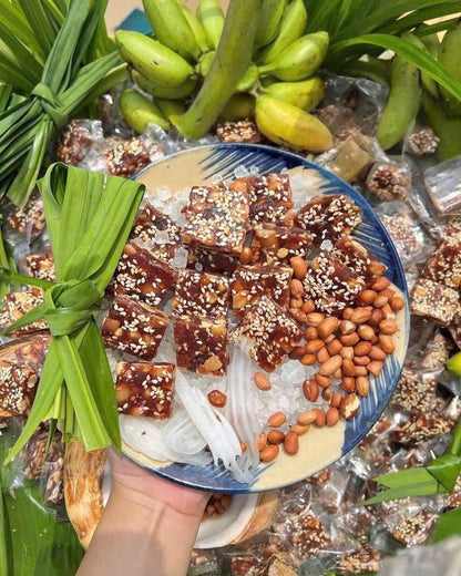 C08-Banana coconut Peanut Candy  - Kẹo Chuối Dừa Non Đậu Phộng