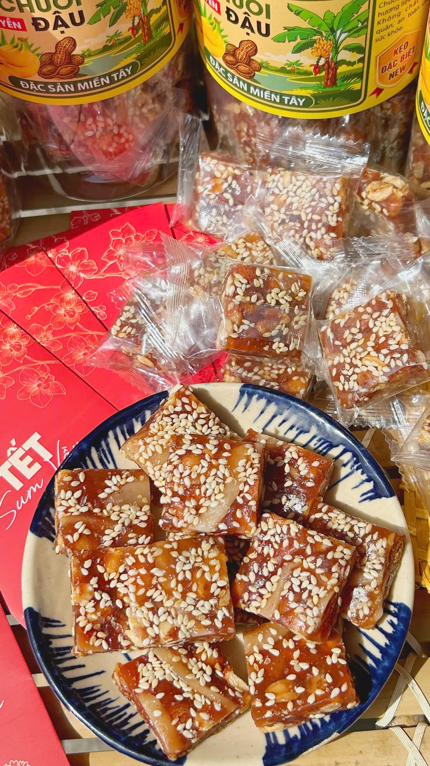 C08-Banana coconut Peanut Candy  - Kẹo Chuối Dừa Non Đậu Phộng